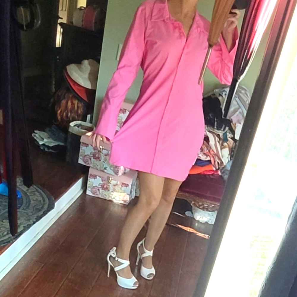 Divided Button Down Dress